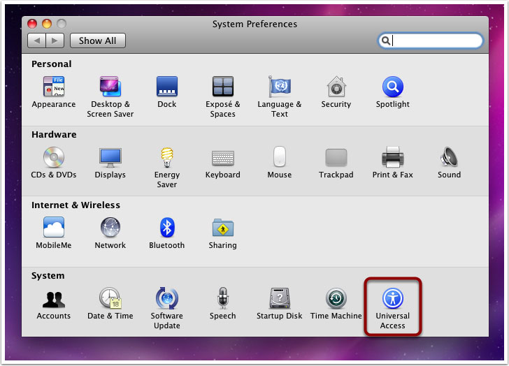 Steps for Mac OS X 10.6 Snow Leopard