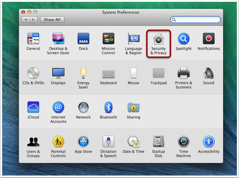 Steps for Mac OS X 10.9 Mavericks